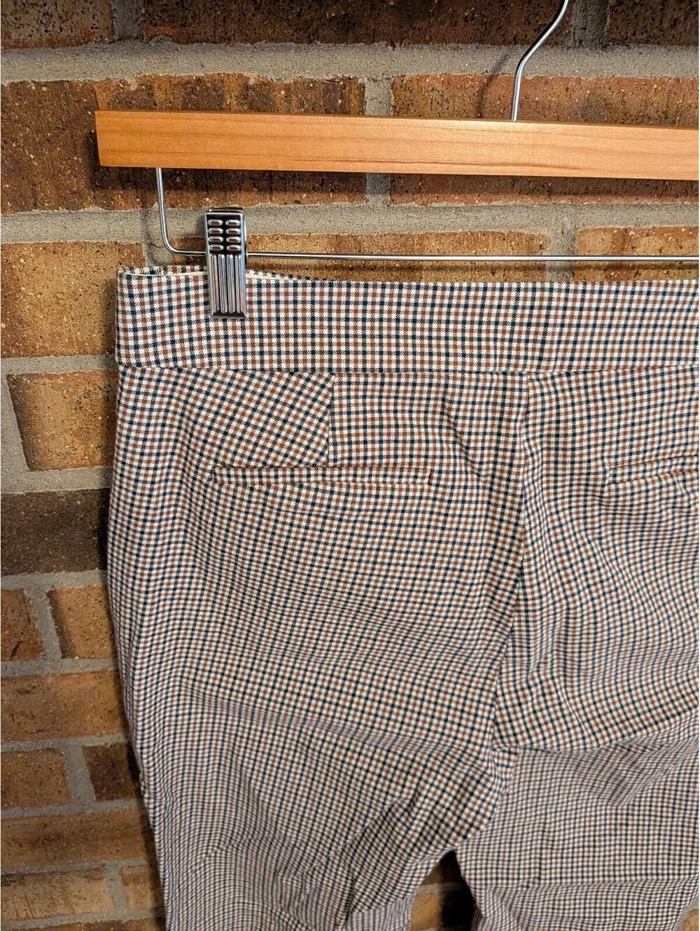 Fall Color Gingham Straight Leg J Crew Pants | Size 6